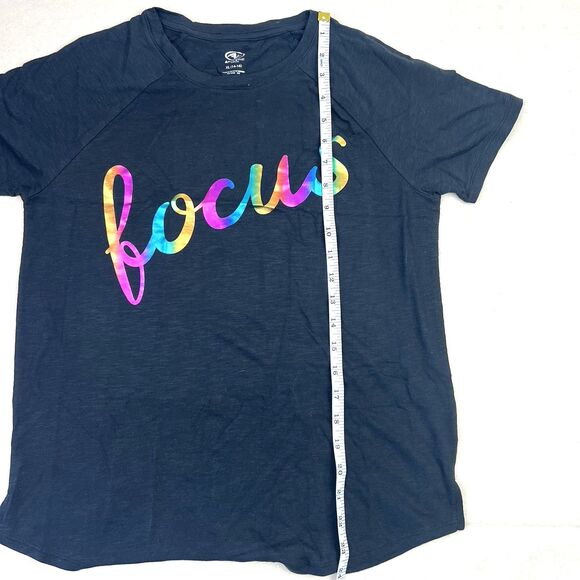 Athletic Works shirt Girls XL 14-16 Black short sleeve Focus - Picture 6 of 8